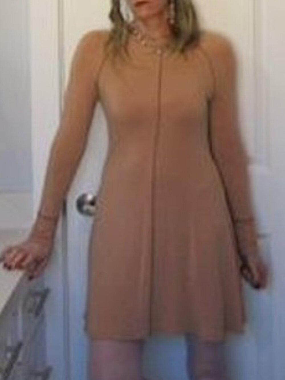 BDG Soft Rayon n Spandex Dress in sweet sunset orange, size M